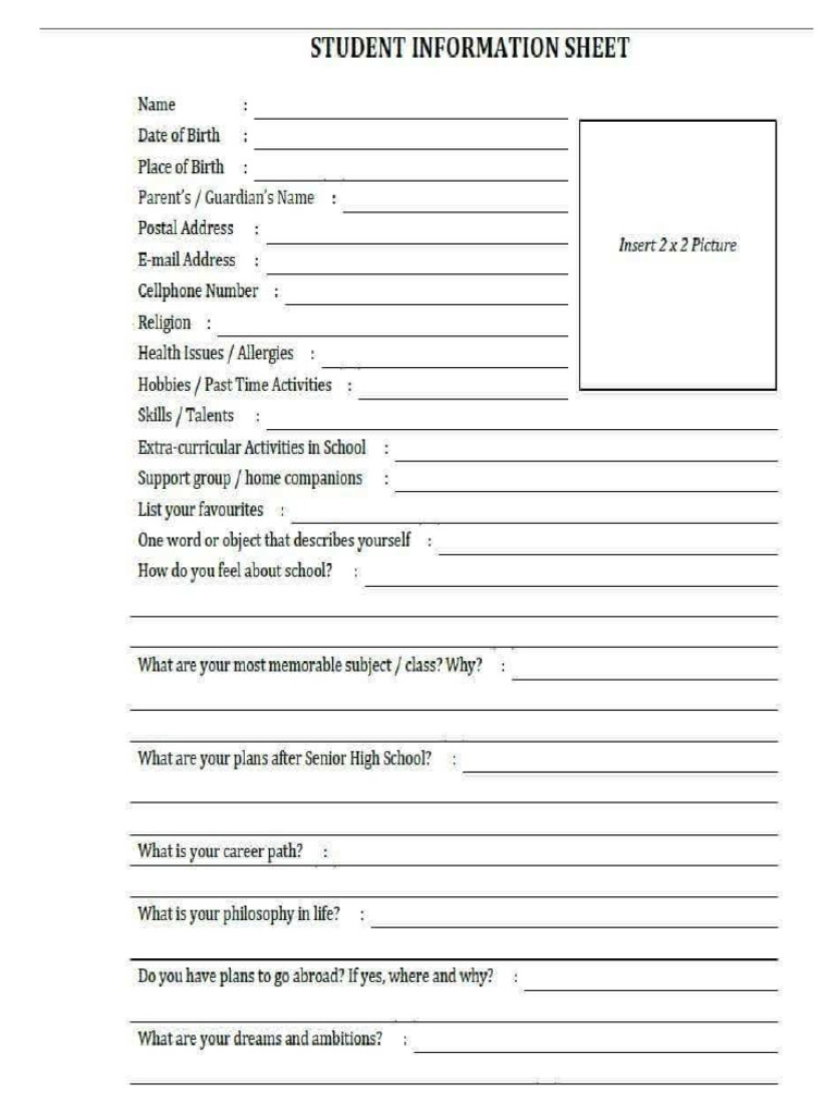 Student Info | PDF