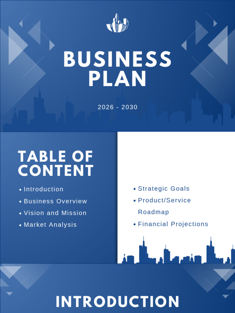 Blue and White Simple Business Plan Presentation | PDF