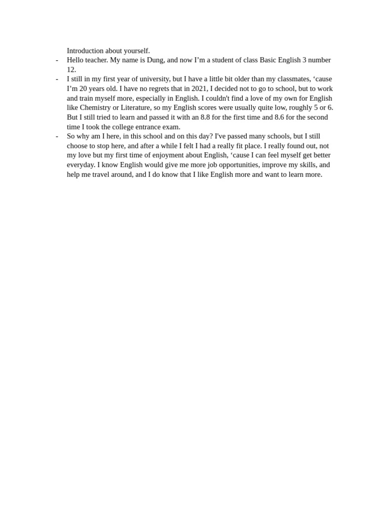 My Journey to Learning English | PDF