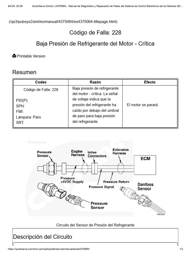 Diagnóstico de Baja Presión de Refrigerante | PDF | Electrónica ...