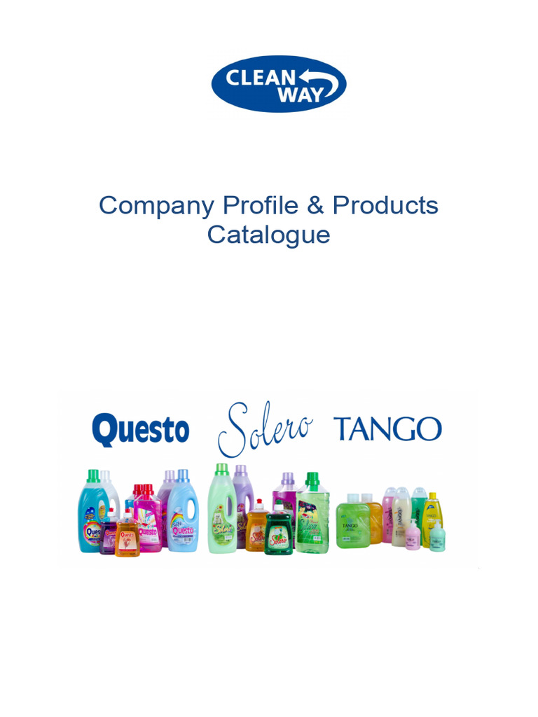 CLEANWAY Detergents & Cosmetics Catalogue | PDF | Bleach | Shampoo