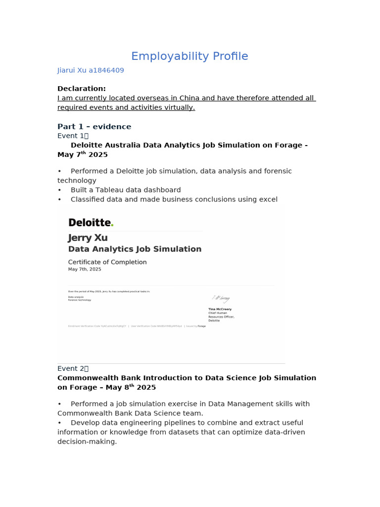 Employability Profile | PDF | Data Science | Data