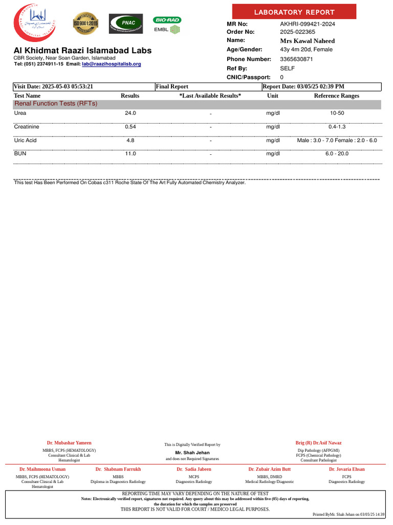 Renal Function Tests (RFTS) 52513 | PDF | Pathology | Health Care