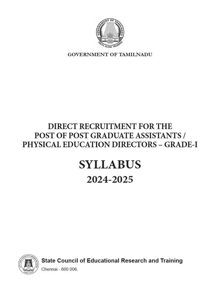 Tamil Nadu PG Assistant Mathematics Syllabus | PDF | Field (Mathematics ...