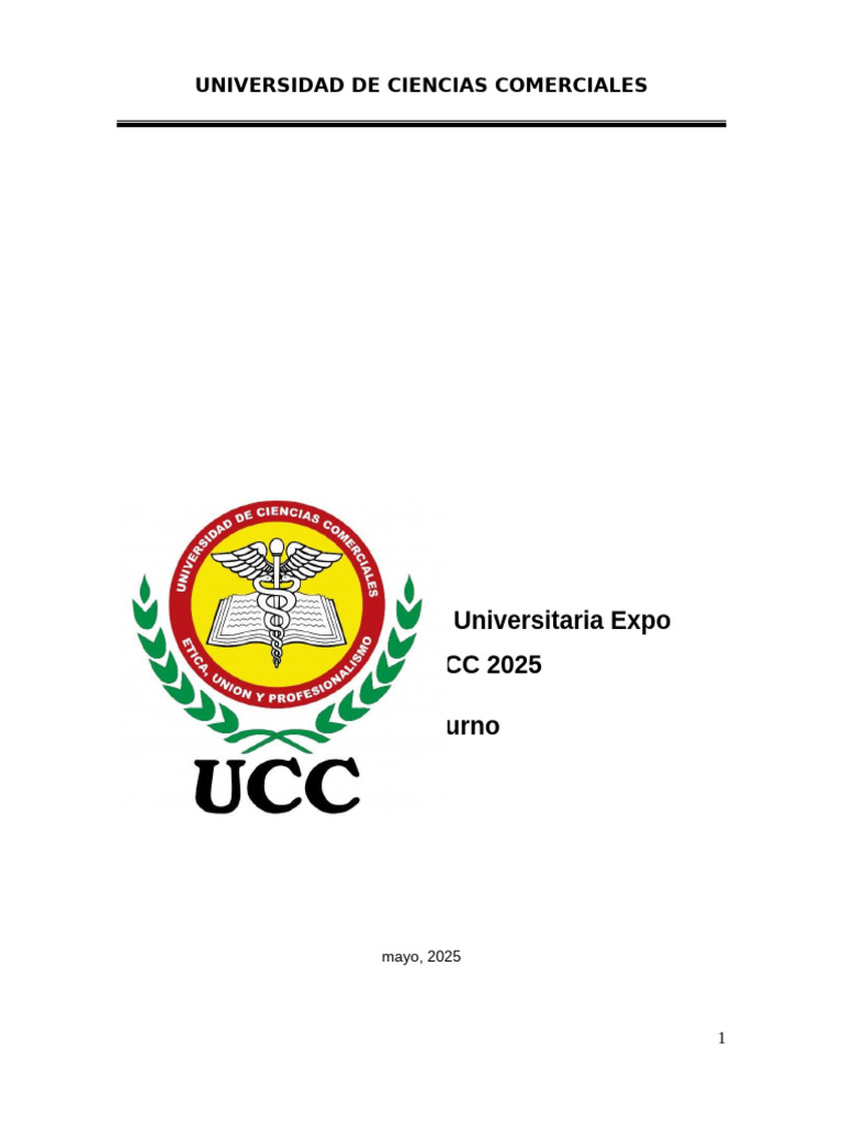 Feria Universitaria Expo UCC 2025: Innovación y Proyectos | PDF ...