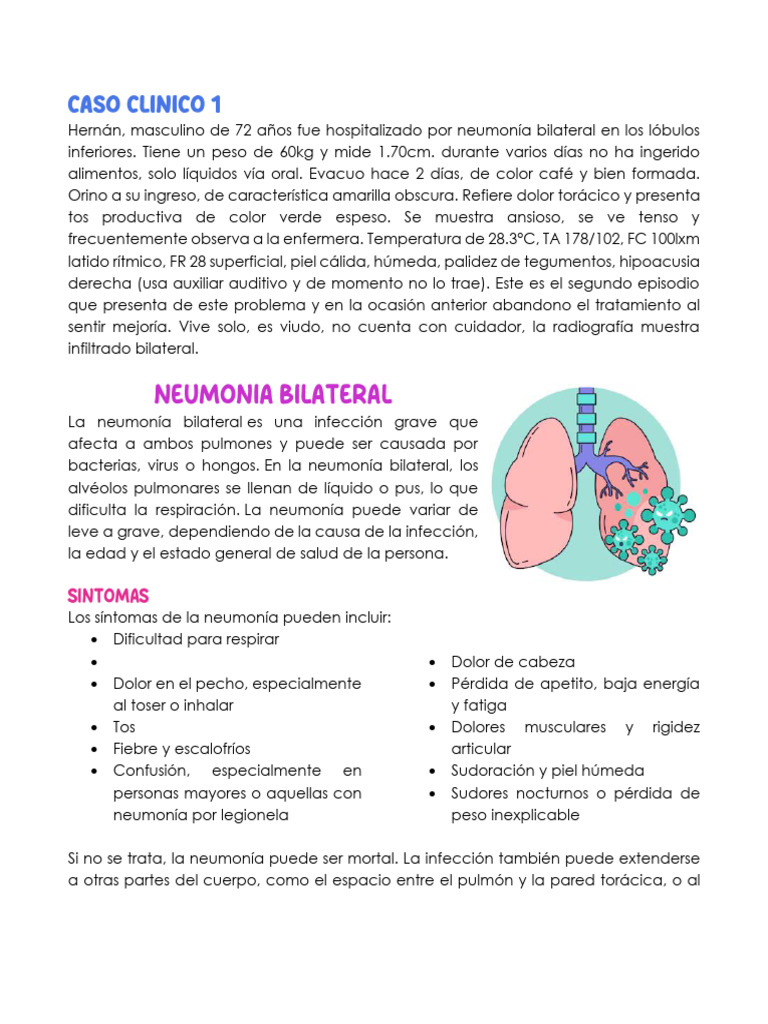 Caso Clínico | PDF | Neumonía | Enfermedades y trastornos