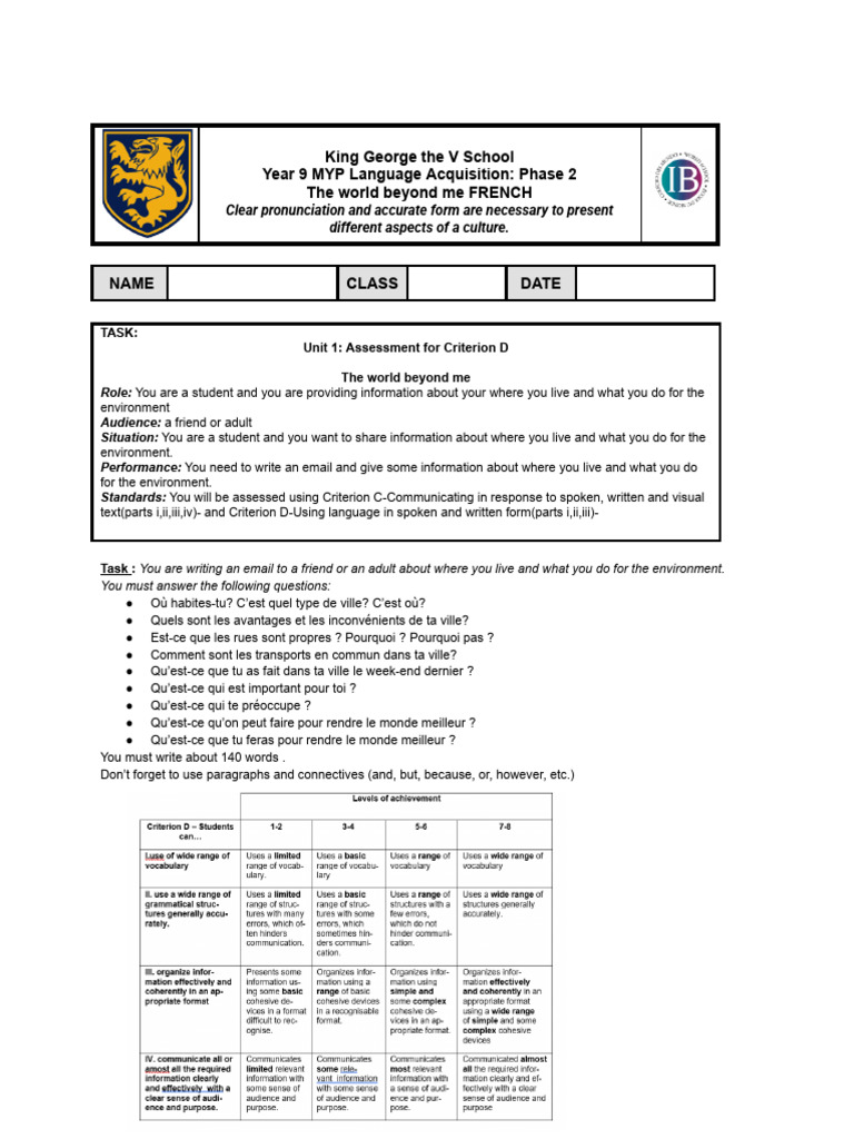 Writing Assesment | PDF