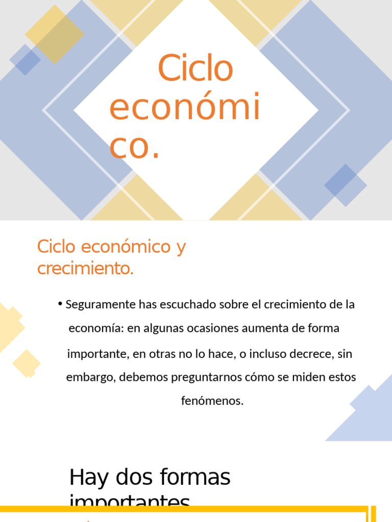 Ciclo Económico y Crecimiento del PIB | PDF | Producto Interno Bruto ...