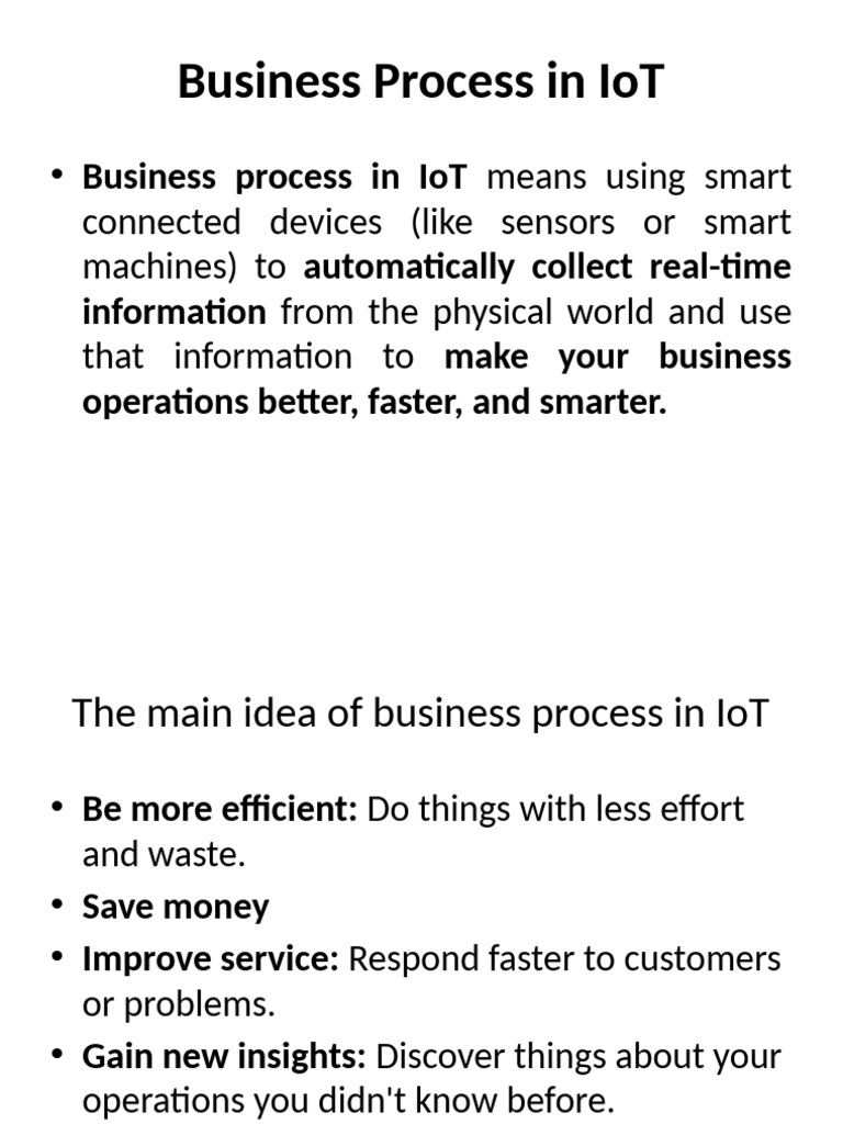 Mastering Business Processes in IoT | PDF
