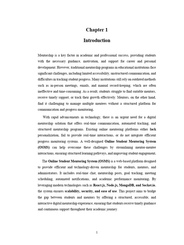 Digital Mentorship System for Students | PDF | Mentorship | Employee ...