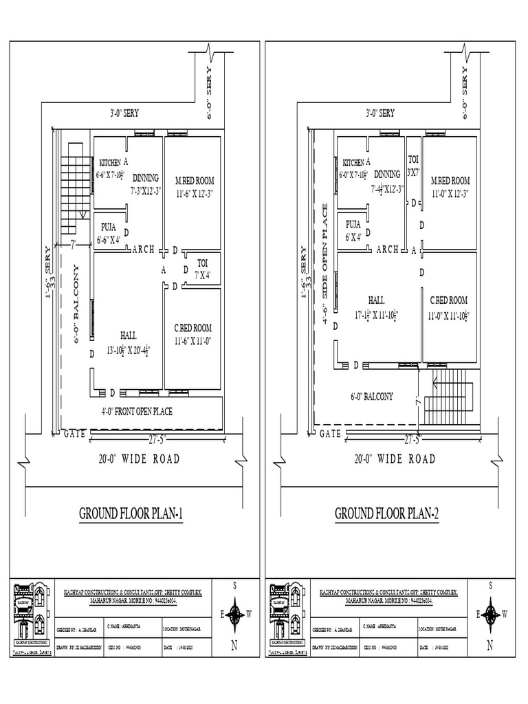 Ground Floor Plan Layout Details | PDF