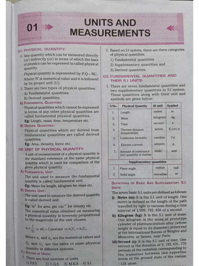 Units and Measurement Basics | PDF