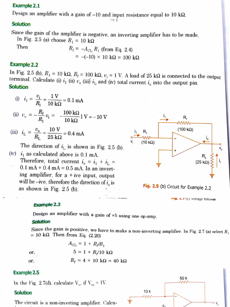 Amplifier Design Examples and Solutions | PDF | Amplifier | Analog Circuits
