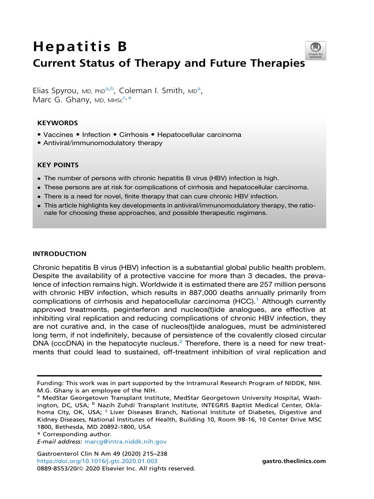 Future Therapies for Chronic Hepatitis B | PDF | Hepatitis B | Virus
