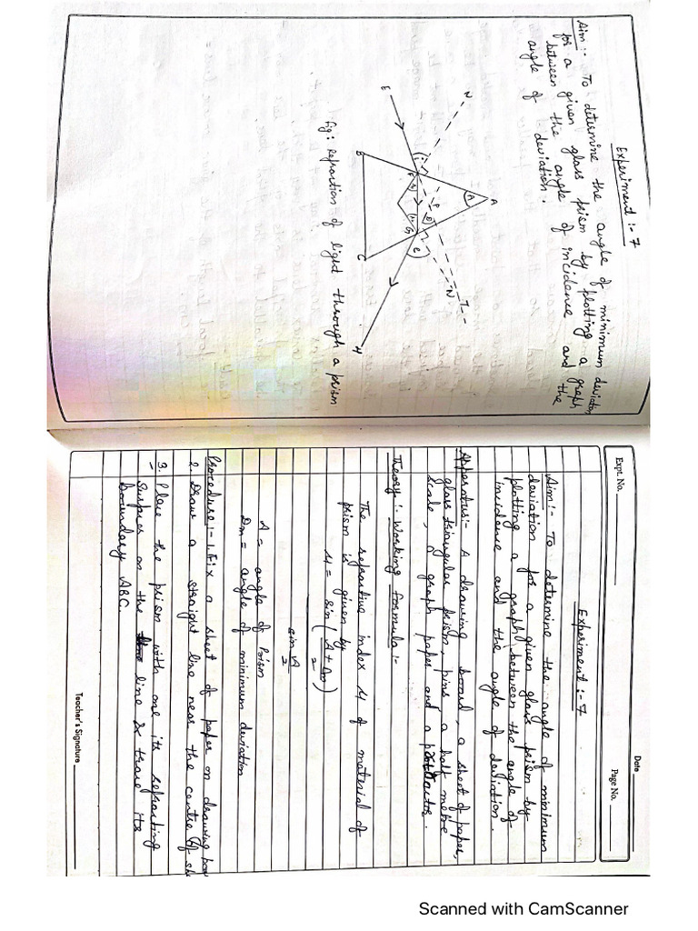 Experiment 7 Prism | PDF