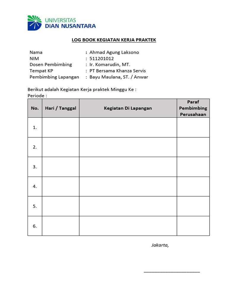 Log Book KP | PDF