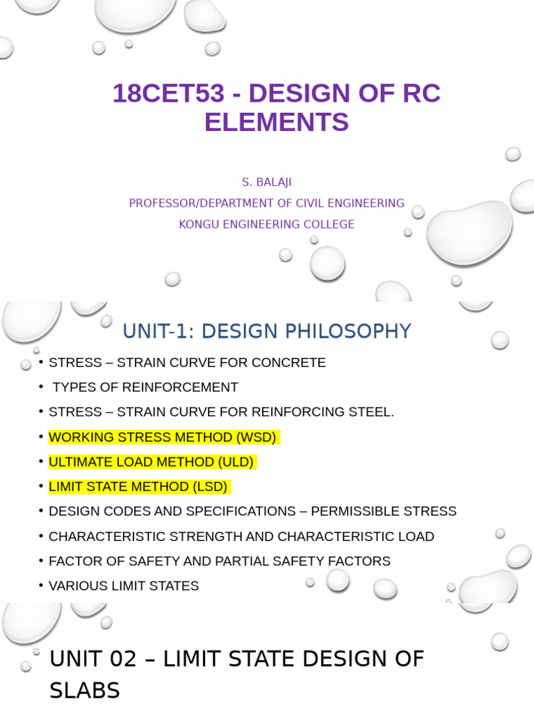 Design Principles for RC Elements | PDF