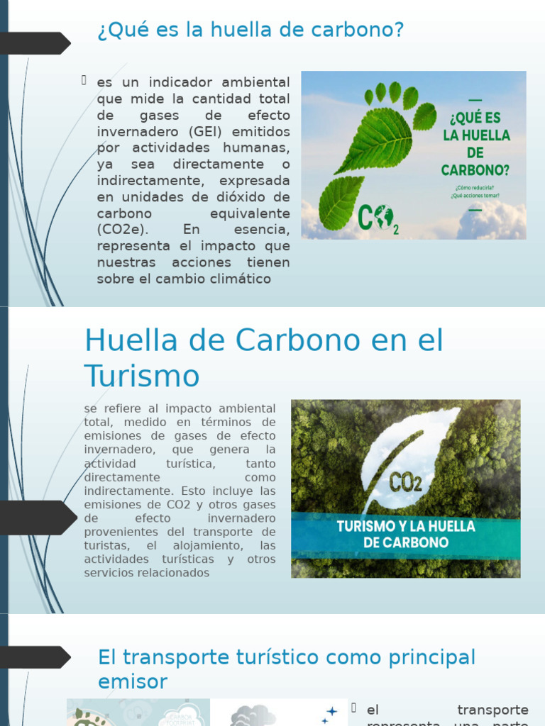 Huella de Carbono en el Turismo: Impacto y Soluciones | PDF | Huella de ...