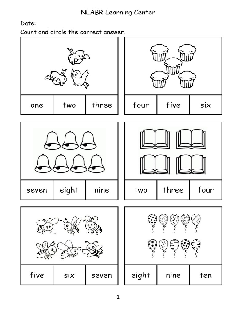 In Words - 1 To 10 in Words Ex | PDF