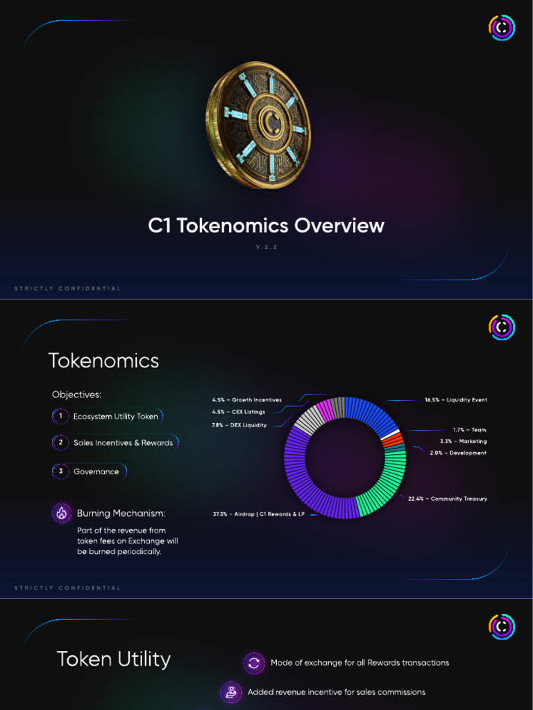 C1 Tokenomics and Utility Overview | PDF | Cryptocurrency | Financial ...