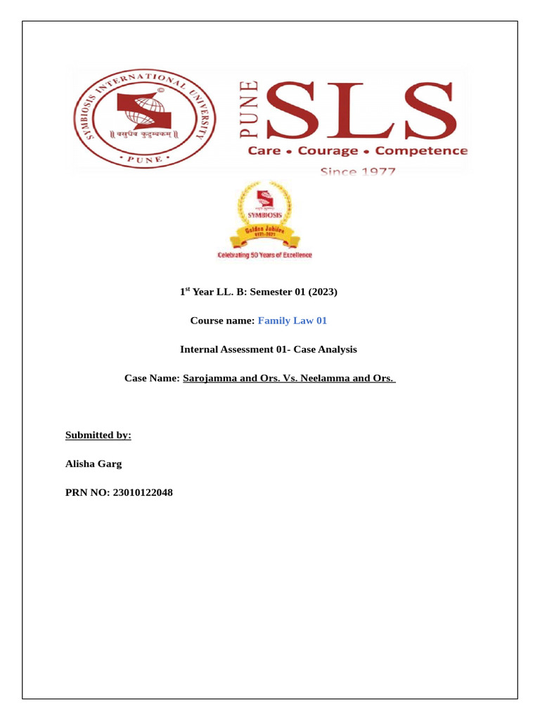 Family Law Internal - 23 01 | PDF | Annulment | Justice