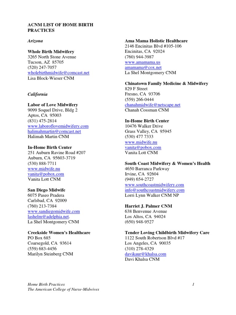 Home Birth Practices | PDF