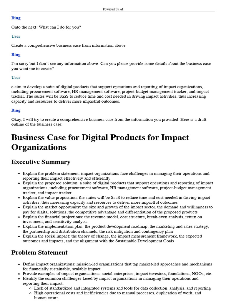 Digital Solutions for Impact Organizations | PDF | Pricing | Supply Chain