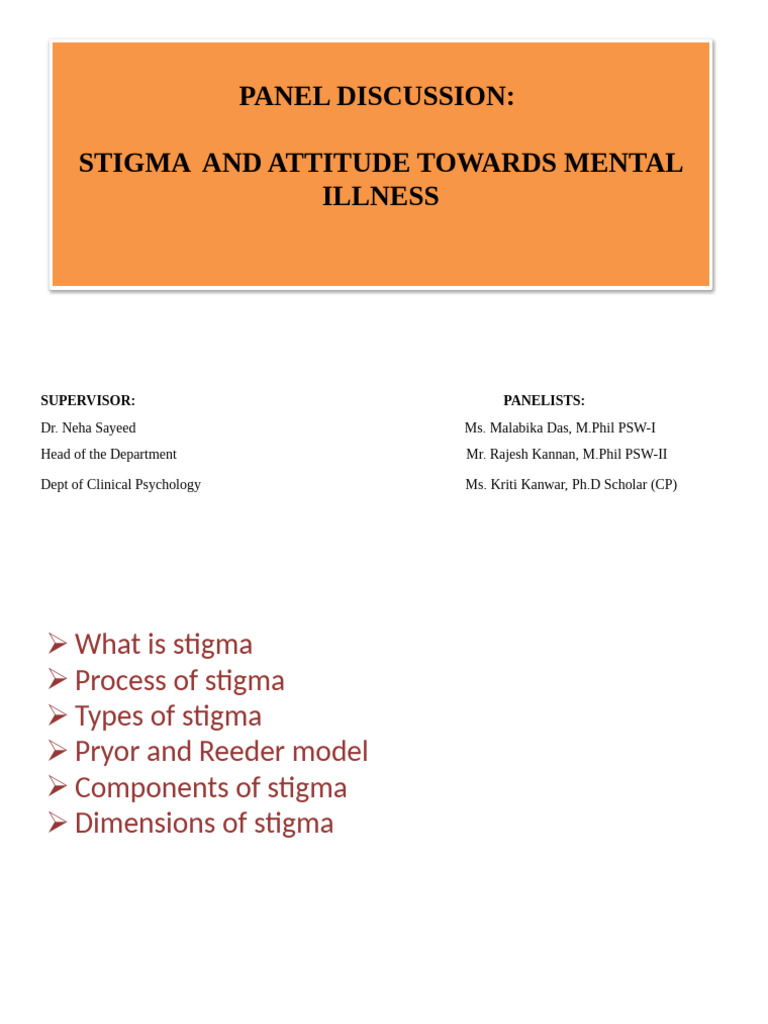 Understanding Mental Illness Stigma | PDF | Social Stigma | Mental Health