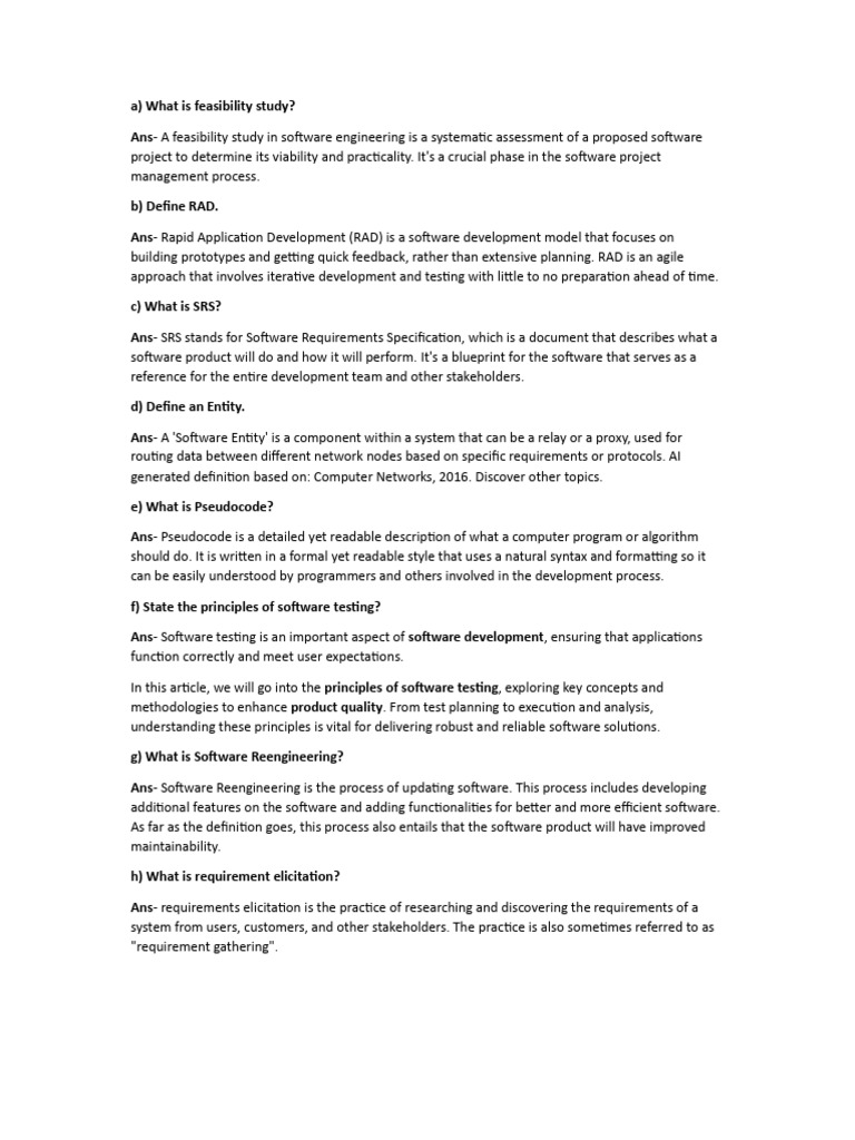 Key Software Engineering Concepts Explained | PDF | Software ...