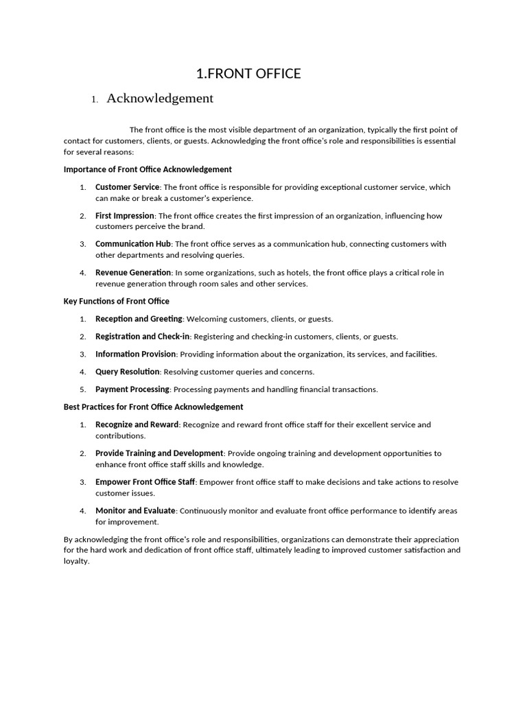 Front Office Meeting Attendance Guidelines | PDF | Housekeeping | Hotel