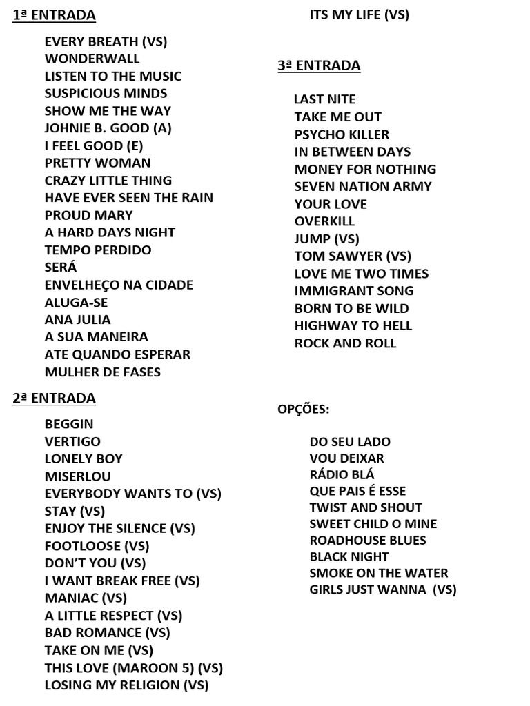 Popular Songs Playlist Compilation | PDF