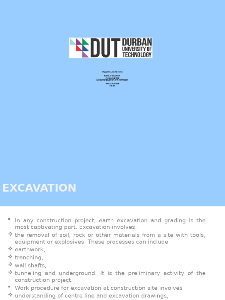 Excavation Engineering Overview | PDF | Drainage | Tunnel