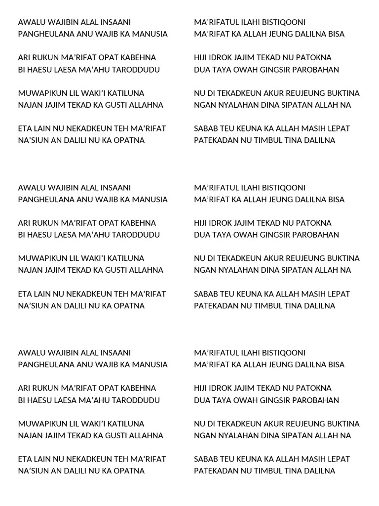 Wajib Ma'rifat Allah bagi Manusia | PDF