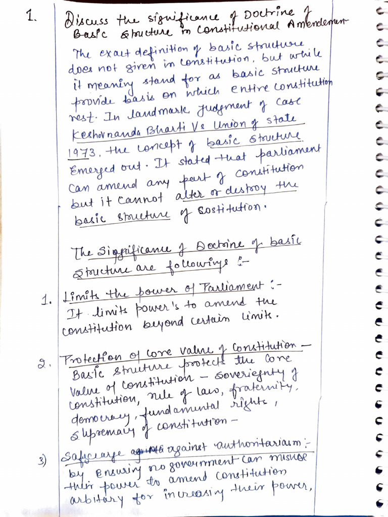Basic Structure of the Constitution | PDF