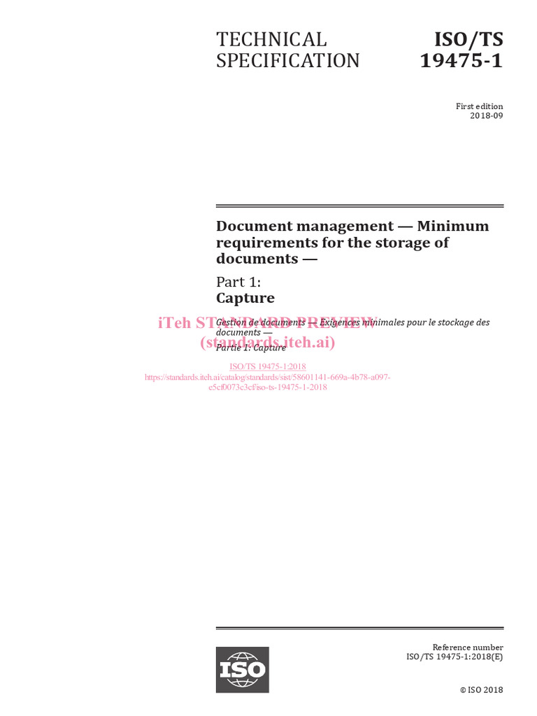 ISO 19475-1: Document Capture Standards | PDF | International ...
