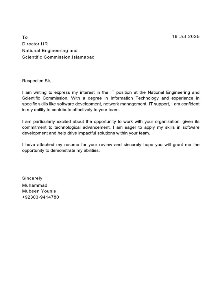 Black and White Minimalist Letter of Recommendation Document A4 | PDF