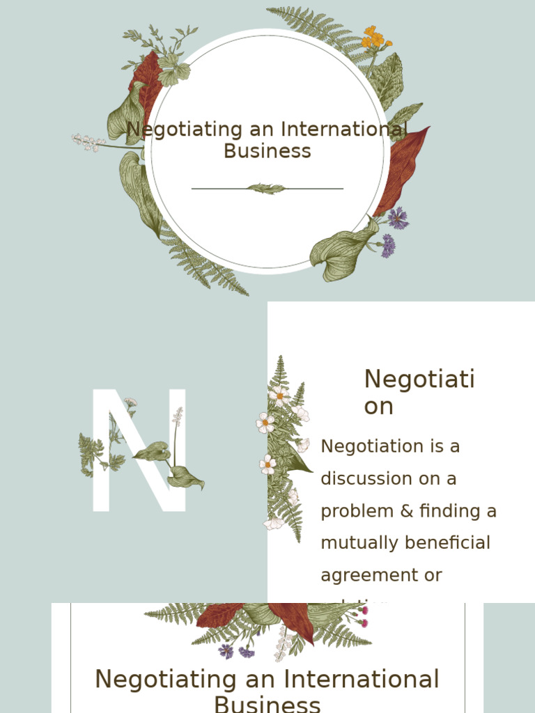 International Business Negotiation Guide | PDF | Negotiation | Conflict ...