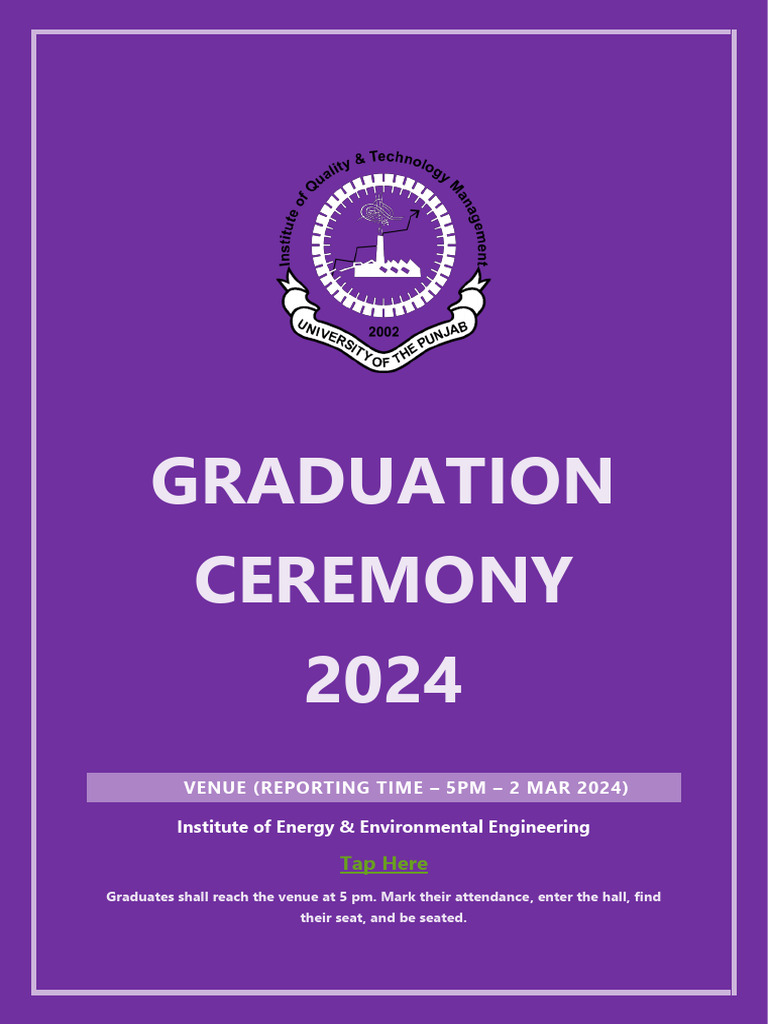 Graduation Day Instructions for 2024 | PDF