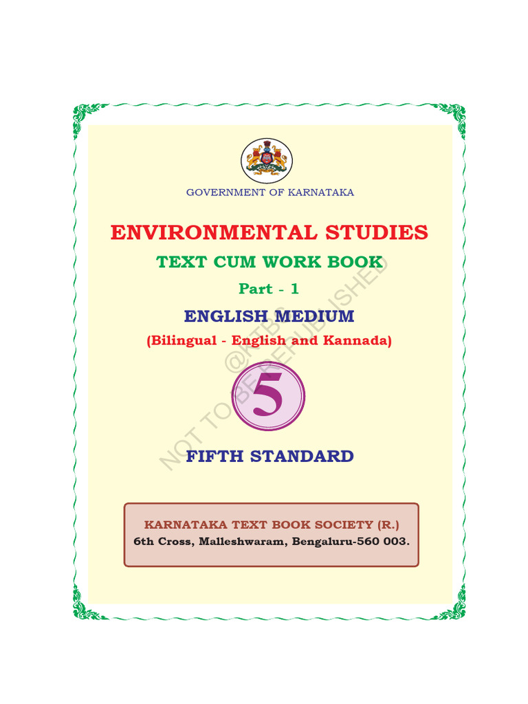 5th EVS English & Kannada Bilingual Part - 1 | PDF | Textbook | Leaf