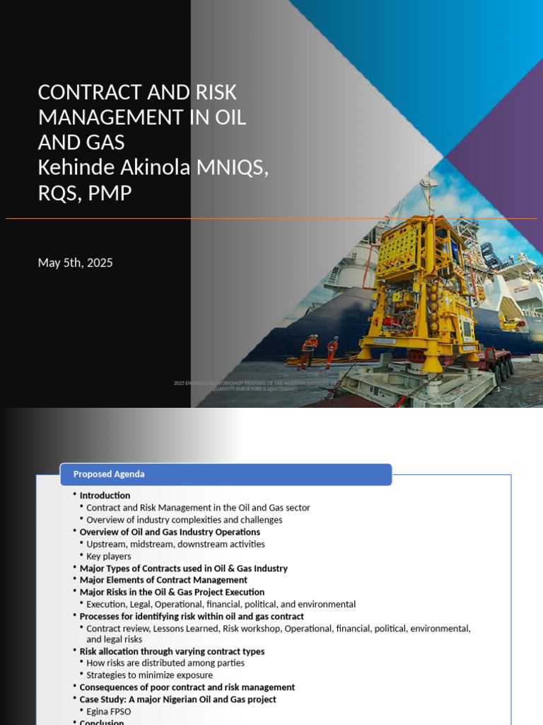Oil and Gas Contract Management Insights | PDF | Risk | Risk Management