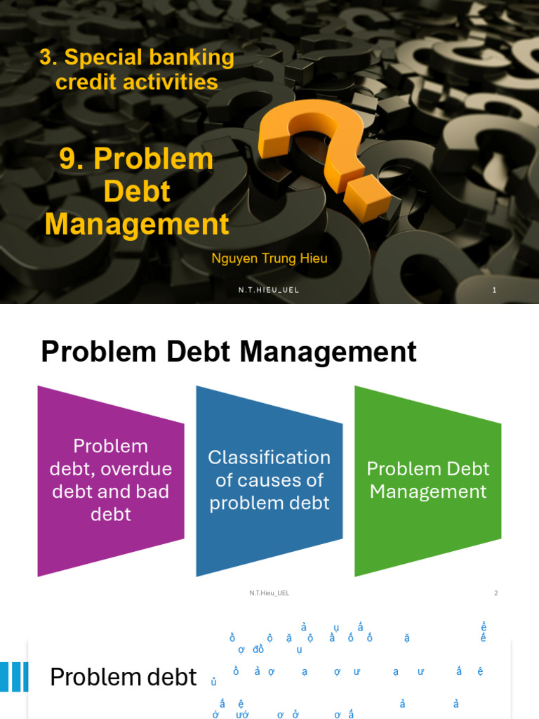Managing Problem Debt in Banking | PDF | Debt | Loans