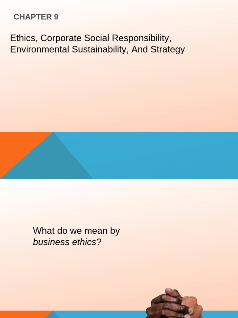 Ethics and Corporate Social Responsibility | PDF
