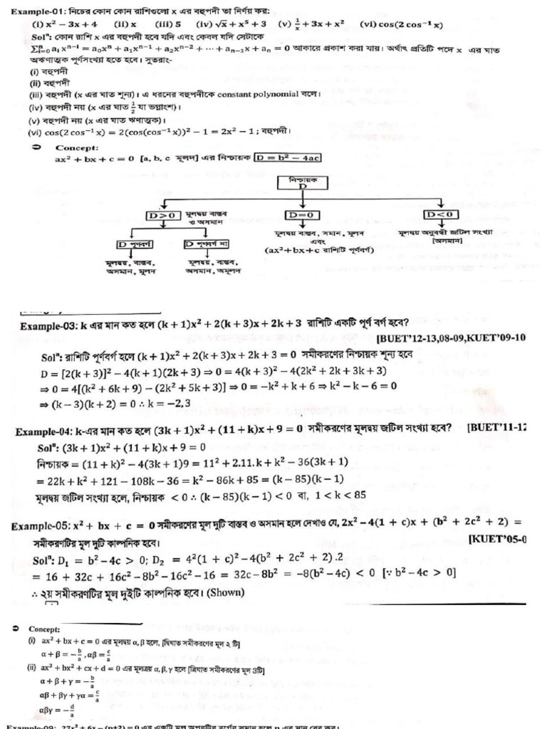 Polynomial Class Notes | PDF