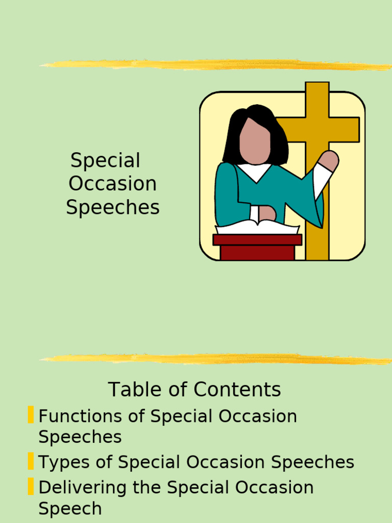 Special Occasion Speeches | PDF | Public Speaking