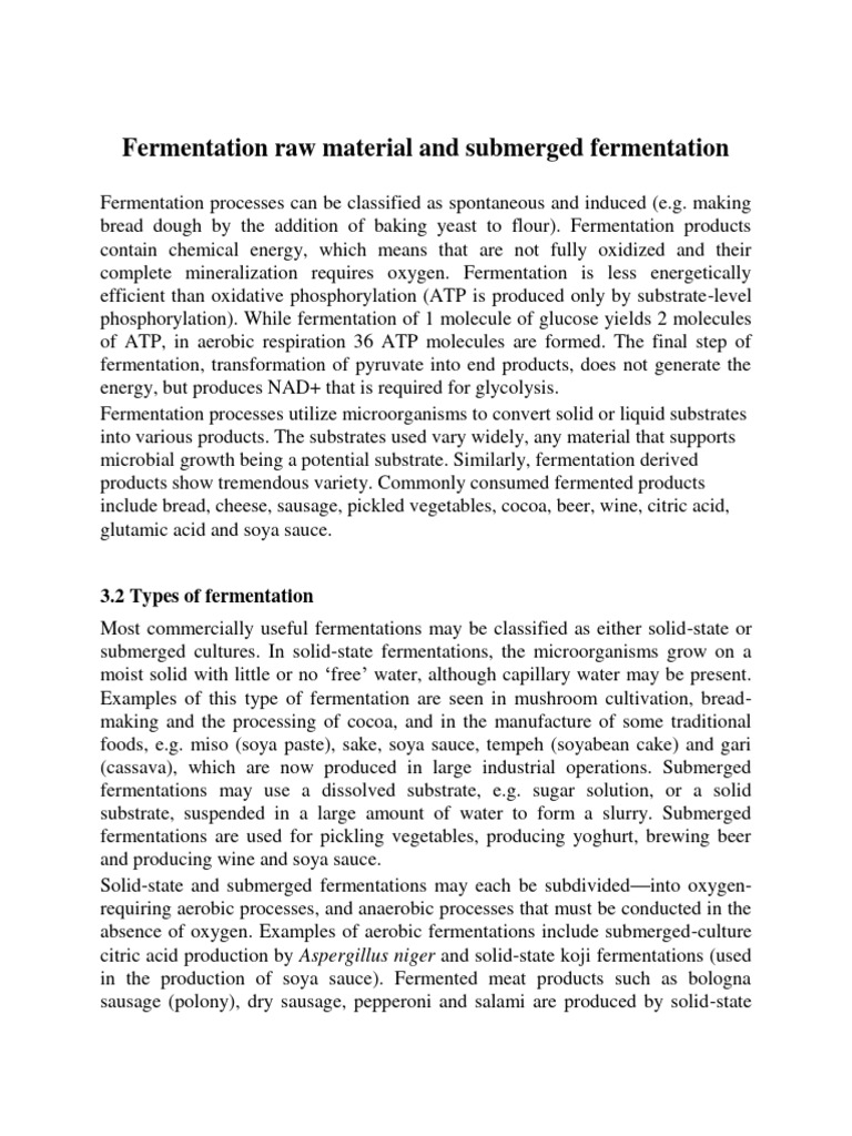 Fermentation Raw Materials Overview | PDF | Fermentation | Growth Medium