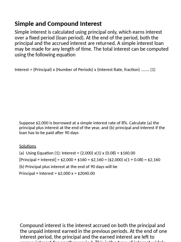 Simple vs Compound Interest Explained | PDF | Present Value | Interest