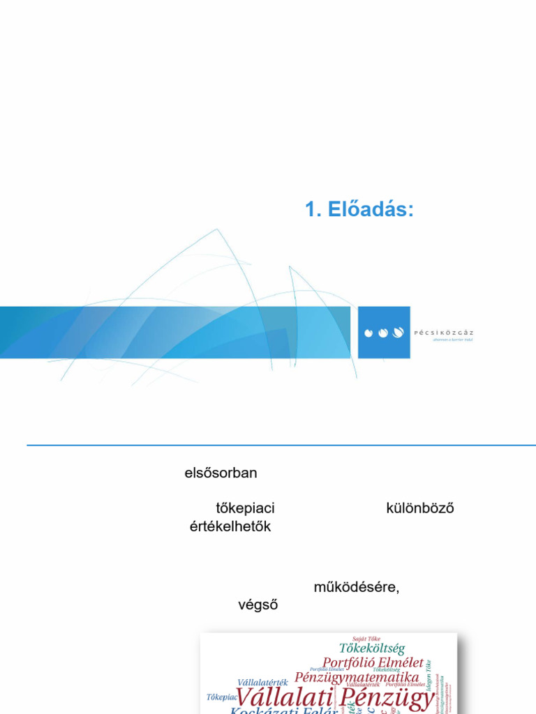 Előadások Egyben - Vállalatipénzügy | PDF