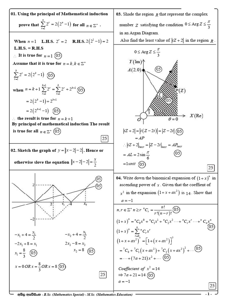 Mathematical Induction and Graphing Techniques | PDF | Polynomial ...