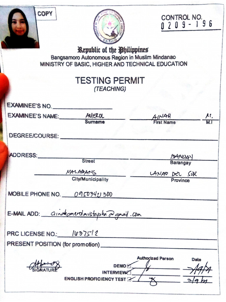 Testing Permit | PDF