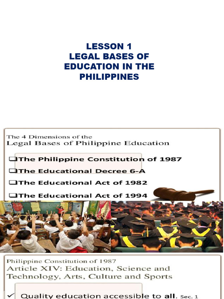 Week 1-Legal Basis of Education | PDF